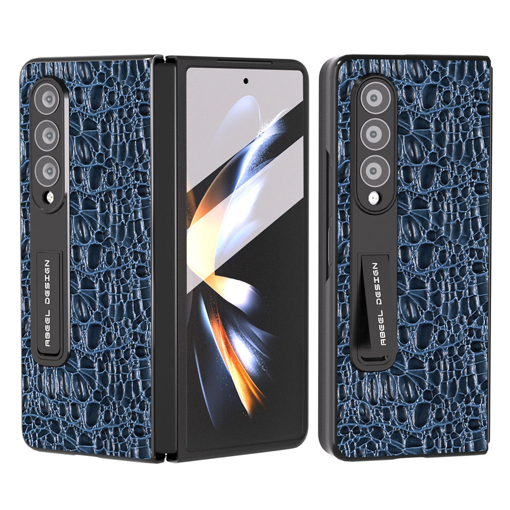 ABEEL For Samsung Galaxy Z Fold3 5G Phone Case Genuine Cow Leather PC Kickstand Cover with Screen Protector ABEEL For Samsung Galaxy Z Fold3 5G Phone Case Genuine Cow Leather PC Kickstand Cover with Screen Protector
